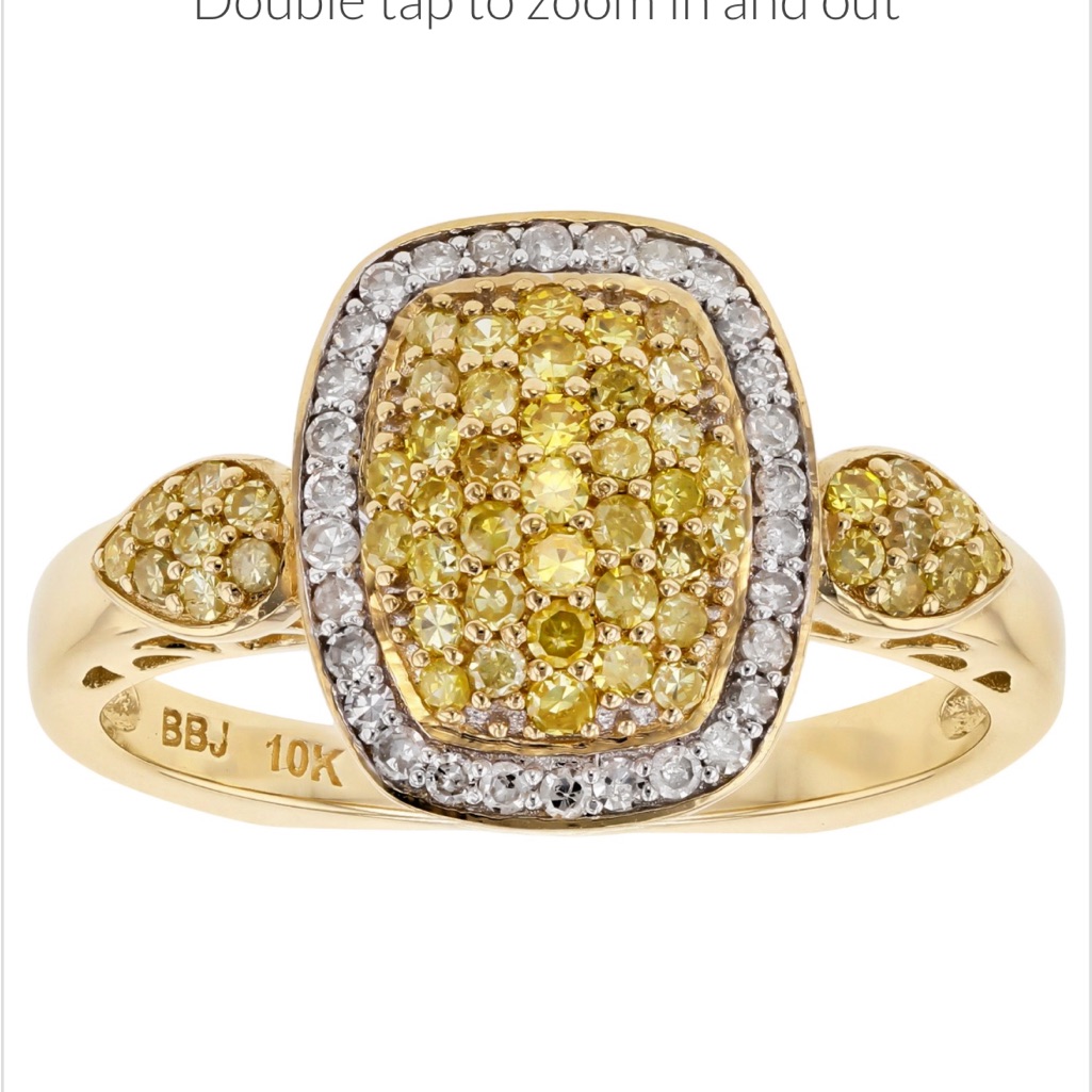 10k Diamond Yellow  White 53ctw Solid Yellow Gold Natural  Mined